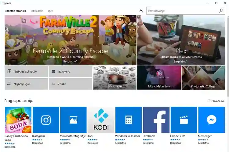 U Microsoft Windows 10 Store stižu nove web aplikacije