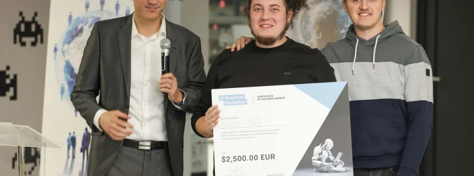 Pobjednik prvog AI Business Hackathona je tim SWIPE SPEC