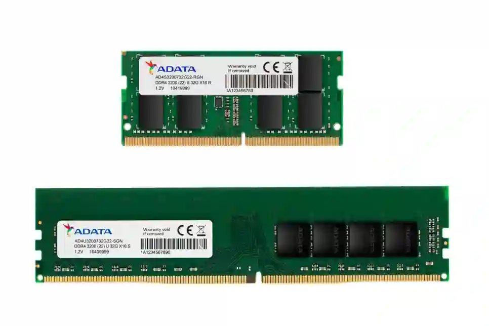 Novi Adatini memorijski moduli DDR4-3200 U-DIMM i SO-DIMM