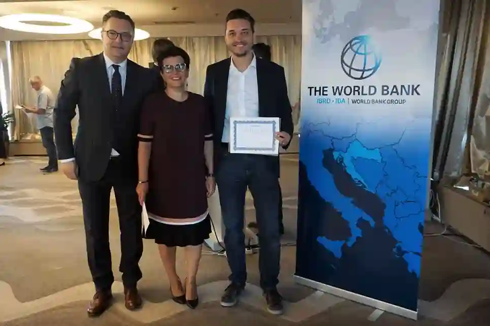 Predsjednik CRANE-a Davorin Štetner primio priznanje Svjetske banke