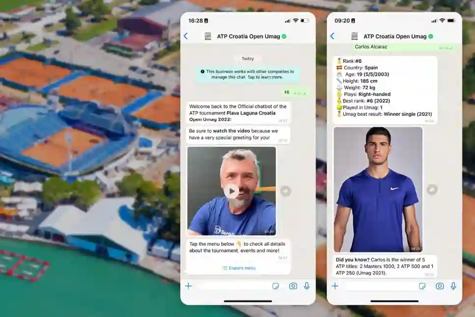 Infobipov ATP Umag Chatbot omogućuje potpuno novo digitalno iskustvo svim teniskim zaljubljenicima