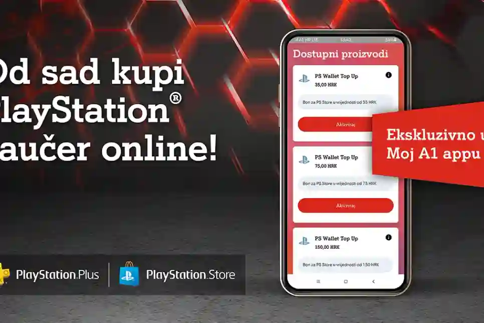 A1 omogućio kupnju digitalnih PlayStation vouchera putem Moj A1 mobilne aplikacije
