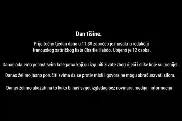 Dan tišine - U 11:30 na pola sata stajemo s radom