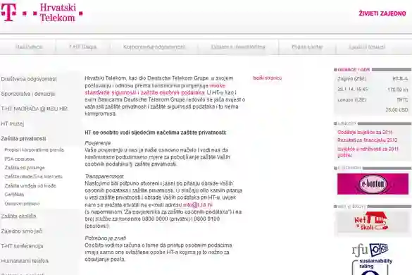 Hrvatski Telekom predstavio korporativnu podstranicu o sigurnosti