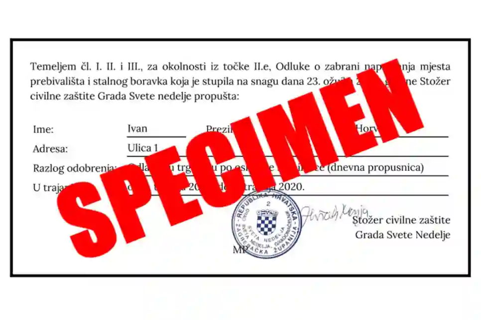 Sveta Nedelja digitalizirala izdavanje propusnica