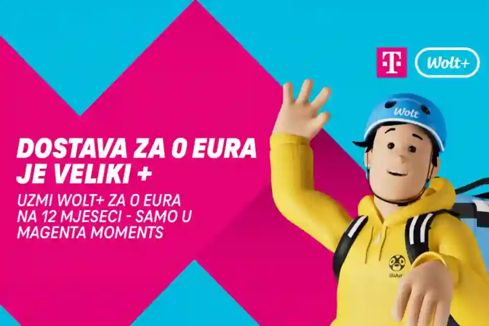 Partnerstvo Hrvatskog Telekoma i Wolta - 12 mjeseci bez naknade za Wolt+ pretplatu