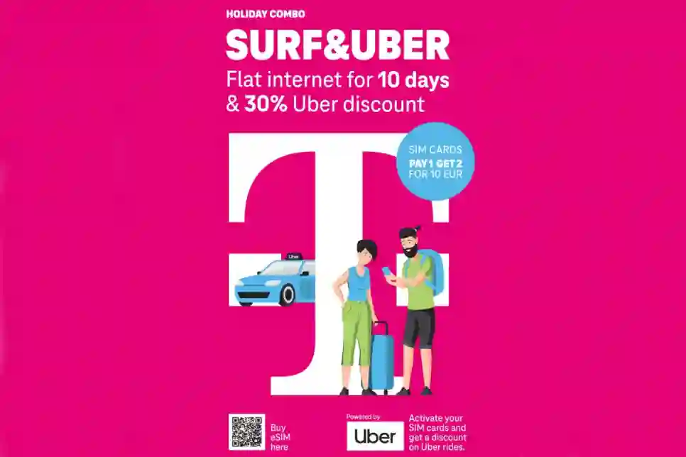 Hrvatski Telekom ima najbolju ponudu za turiste: Neograničen internet i popust od 30% na vožnju Uberom