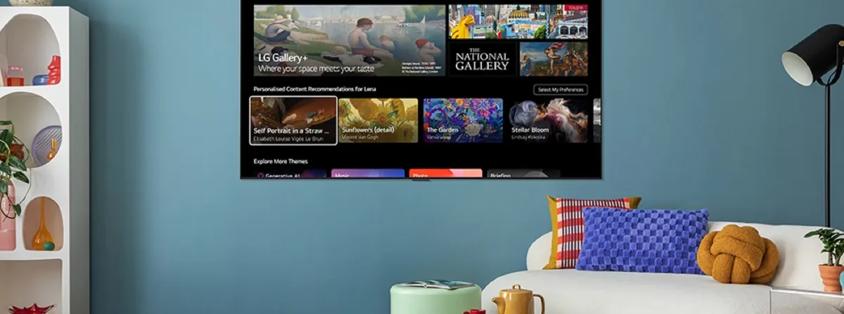 Gallery+ pretvara LG televizore u dizajnerski element koji personalizira životni prostor