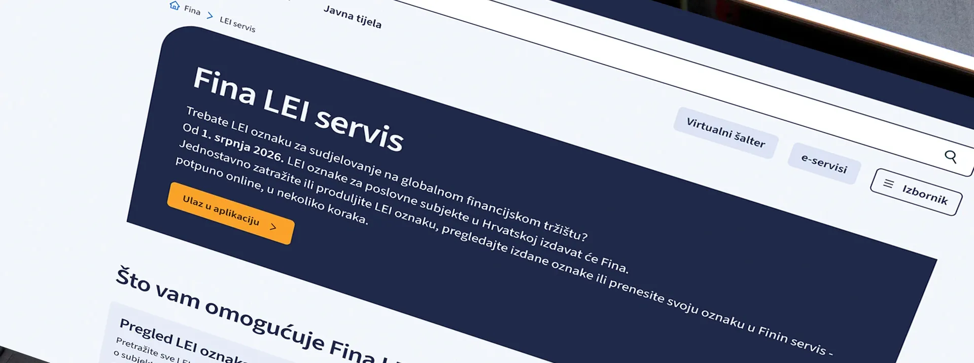 Fina preuzima izdavanje LEI oznaka i uvodi novi digitalni servis za njihovo održavanje