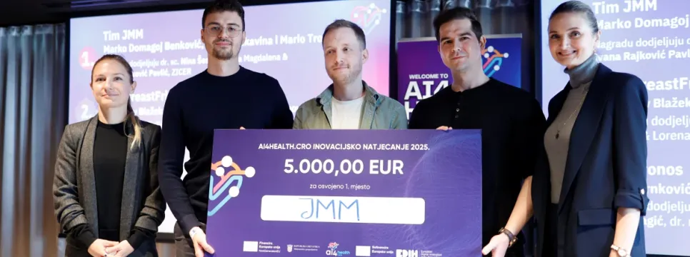 Tim JMM pobjednik je AI4Health.Cro inovacijskog natjecanja