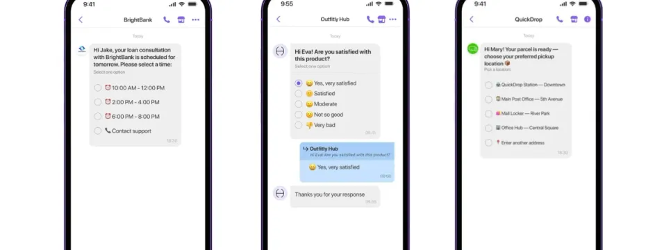Rakuten Viber predstavlja interaktivne formate Carousel i Popis u poruci