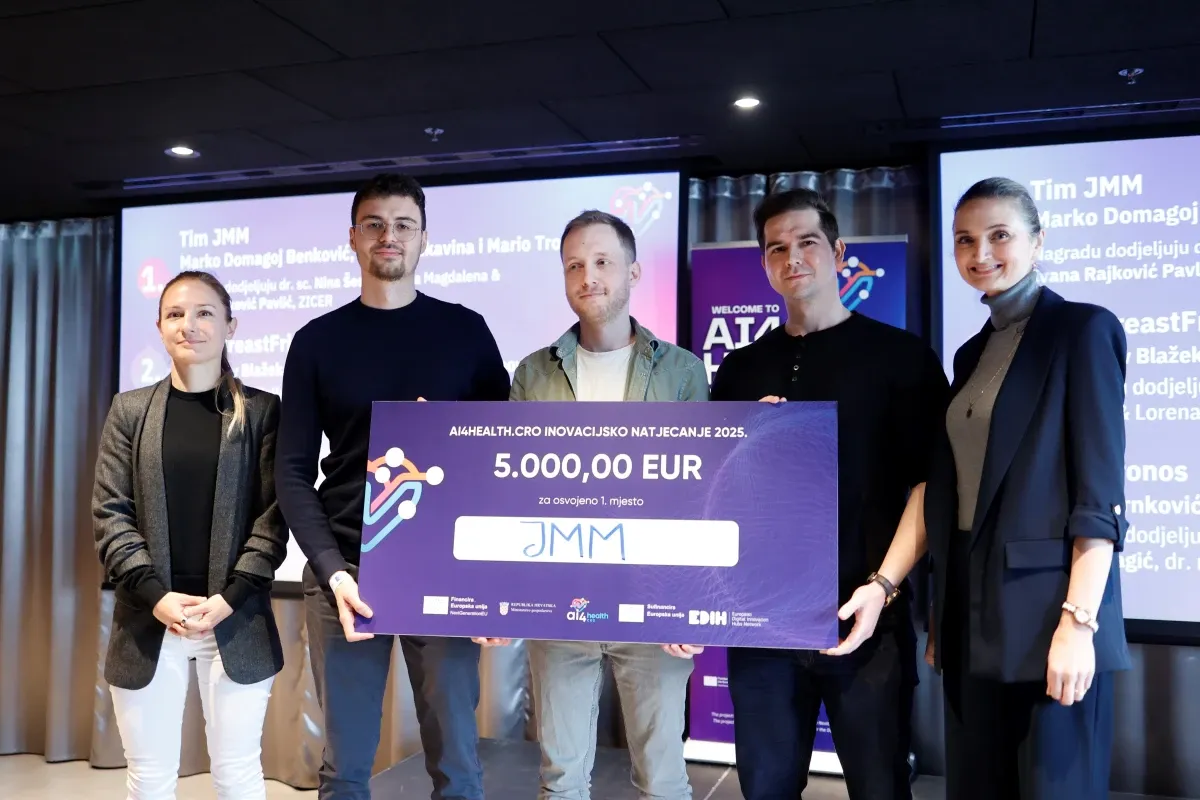 Tim JMM pobjednik je AI4Health.Cro inovacijskog natjecanja