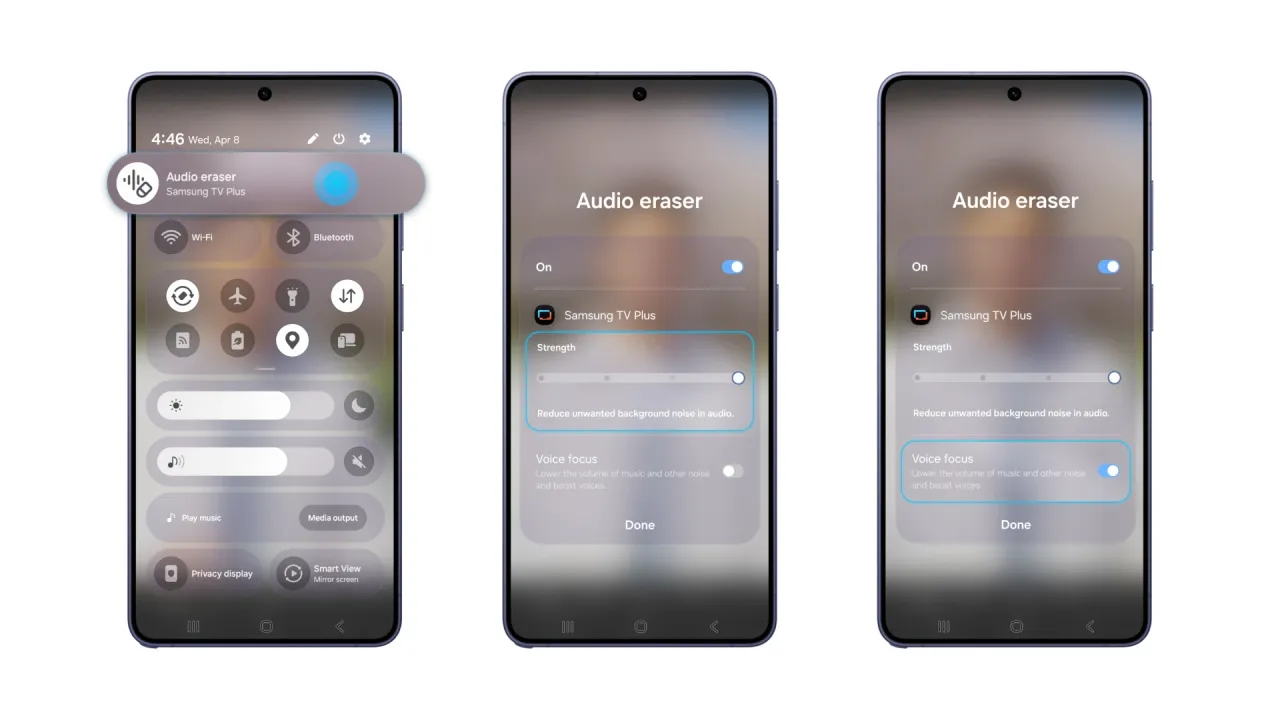 Audio Eraser na Galaxy S26 seriji radi u  stvarnom vremenu