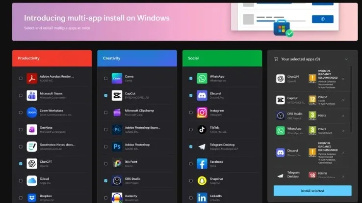 Microsoft uvodi opciju instalacije više aplikacija jednim klikom u Microsoft Storeu