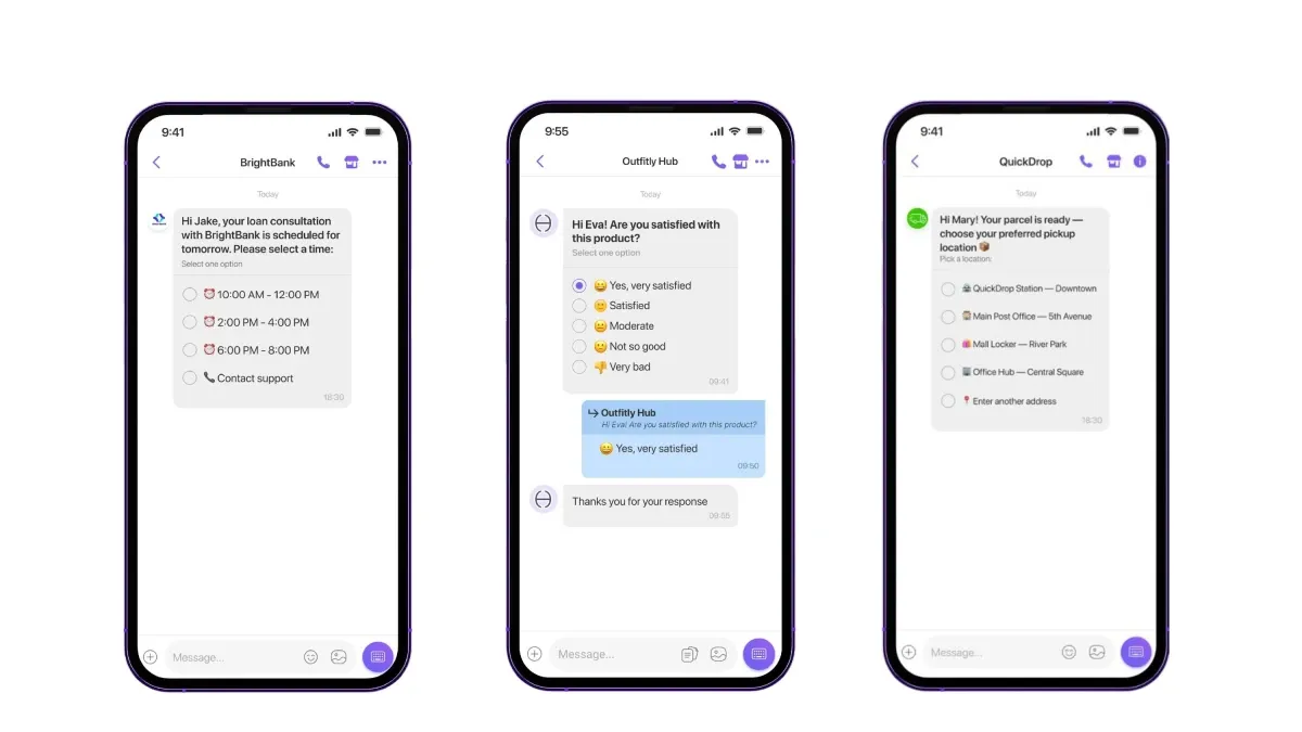 Rakuten Viber predstavlja interaktivne formate Carousel i Popis u poruci