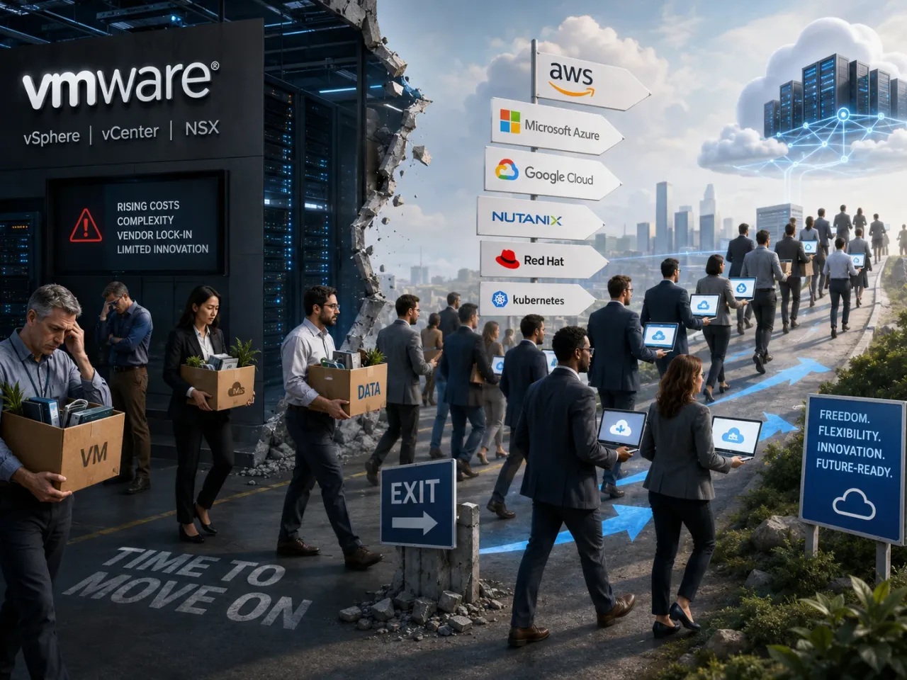 Egzodus s VMware platforme ubrzava investicije u suvereni hibridni oblak i alternativne hipervizore