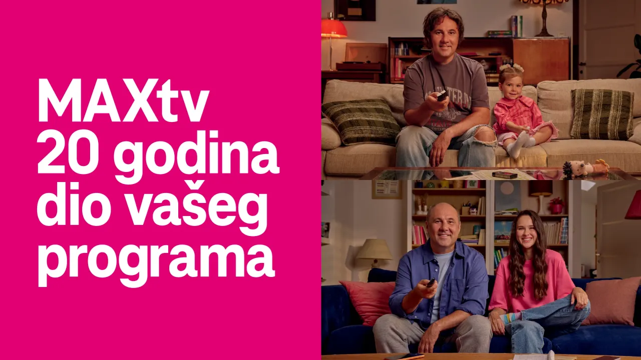Hrvatski Telekom slavi 20 godina MAXtv-a i nagrađuje posebnim pogodnostima