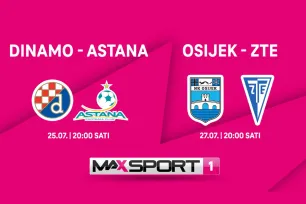 Europske kvalifikacijske utakmice Dinama i Osijeka ekskluzivno na MAXtv-u